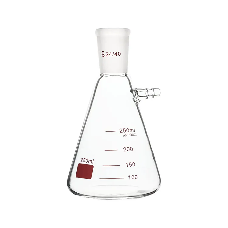 Laboratory Borosilicate Glass Conical Filtering Flask With Standard Ground Mouth